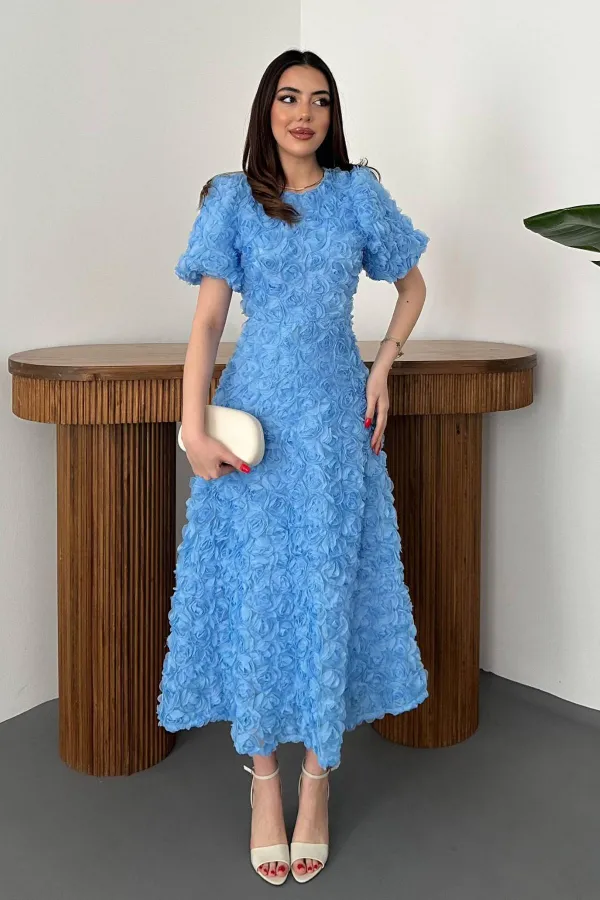 Wholesale Blue Rose Dress