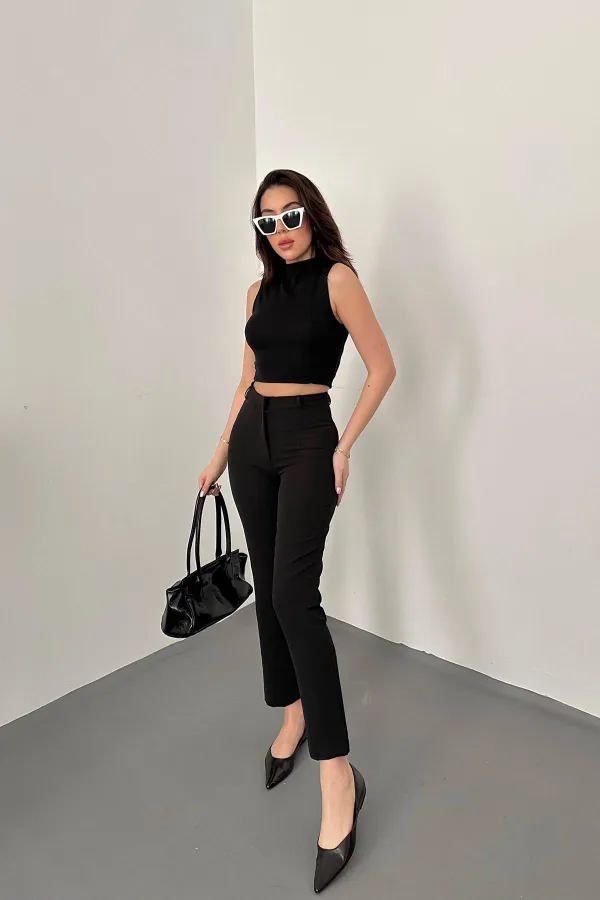 Toptan Siyah Pensli Pantolon