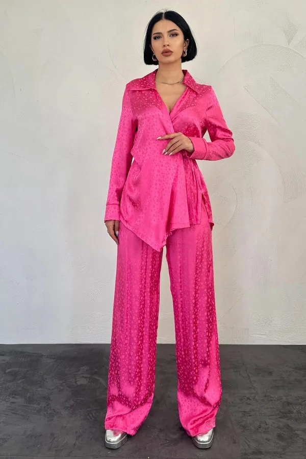 Wholesale Pink Jacquard Piping Set