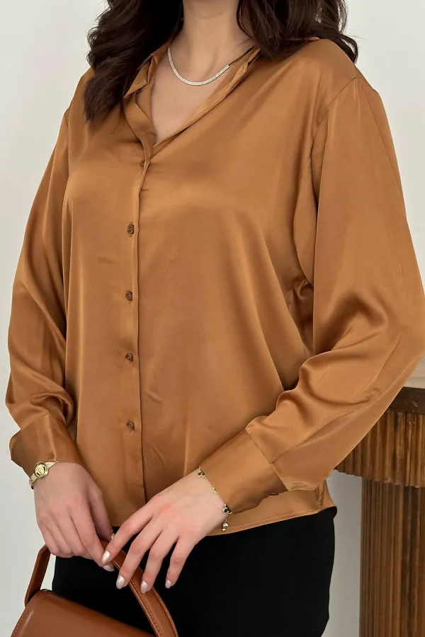 Chemise en satin de vison en gros