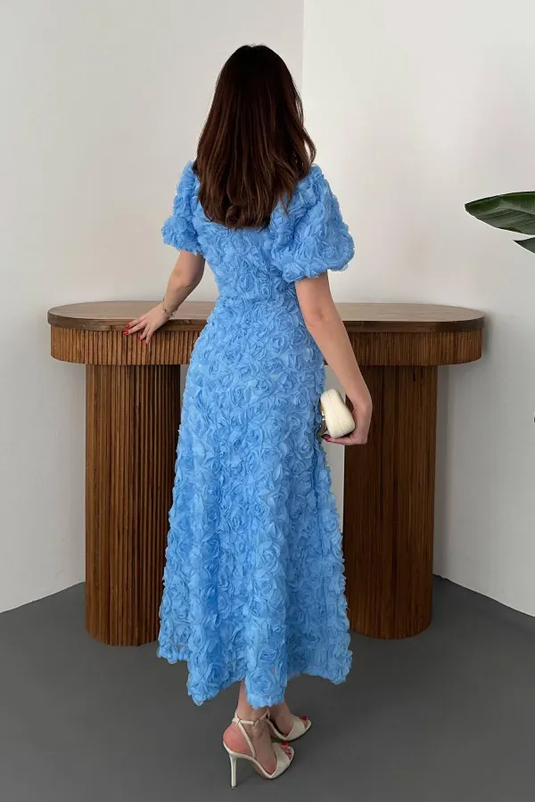 Wholesale Blue Rose Dress