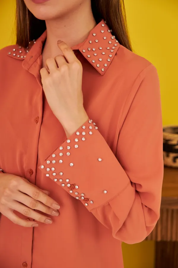 Chemise Jessica Stone à poignets larges en gros