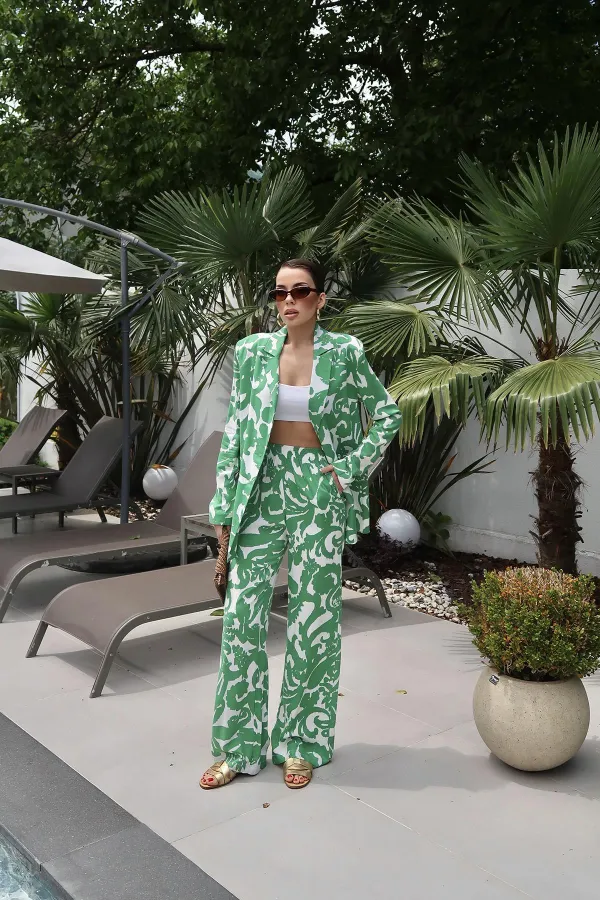 Ensemble veste et pantalon verts en gros