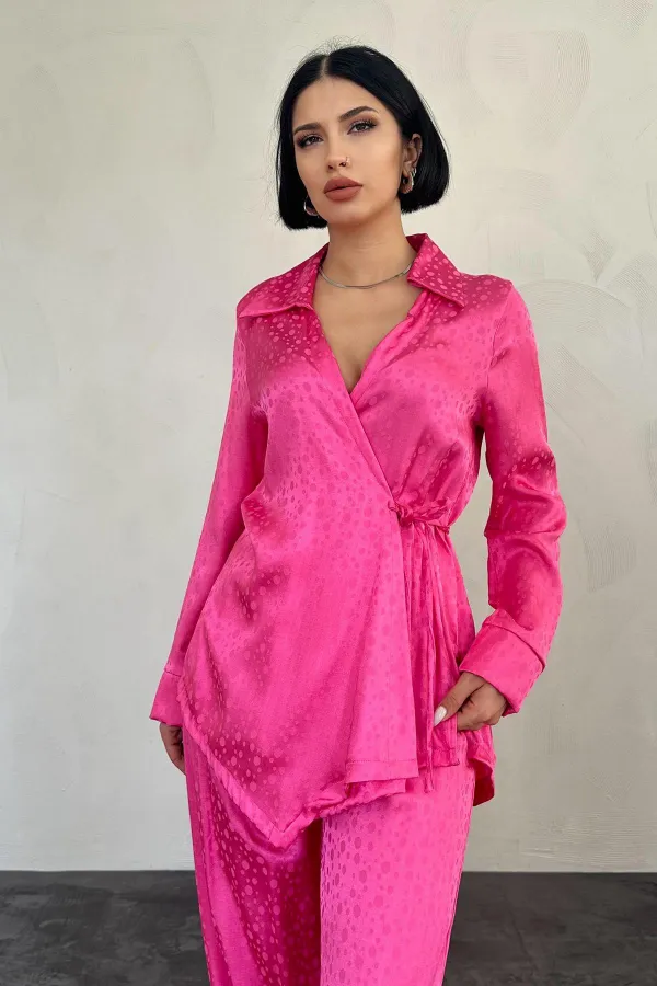 Wholesale Pink Jacquard Piping Set