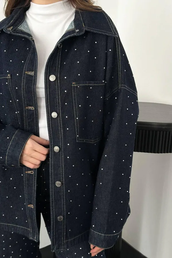 Ensemble chemise et pantalon en denim Blue Stone en gros