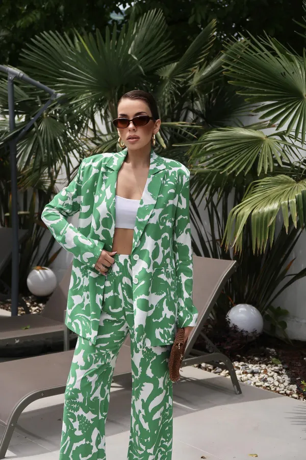 Ensemble veste et pantalon verts en gros