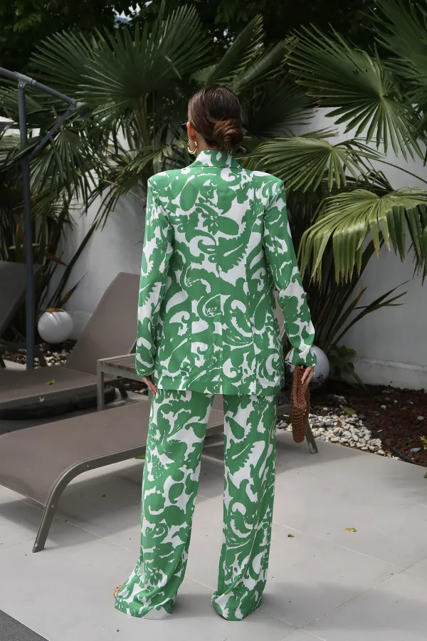 Ensemble veste et pantalon verts en gros