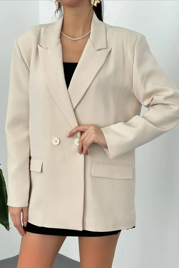 Veste blazer beige en gros