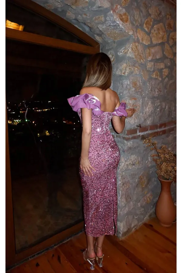 Robe sans manches à paillettes en poudre en gros