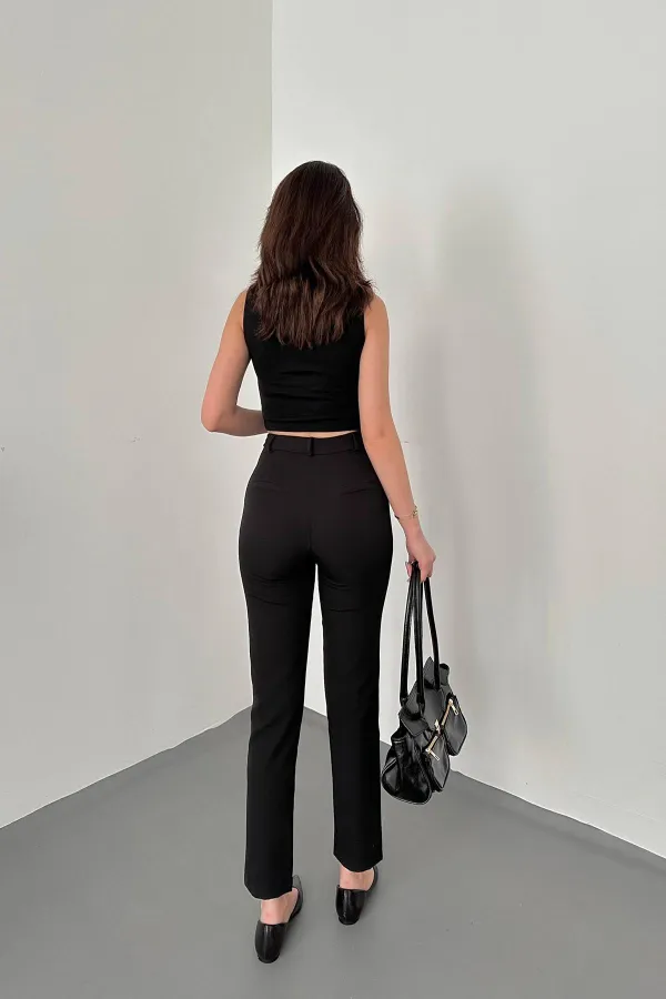 Toptan Siyah Pensli Pantolon