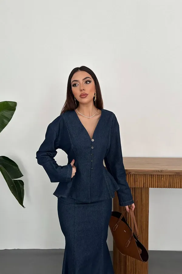 Ensemble bleu brut en gros