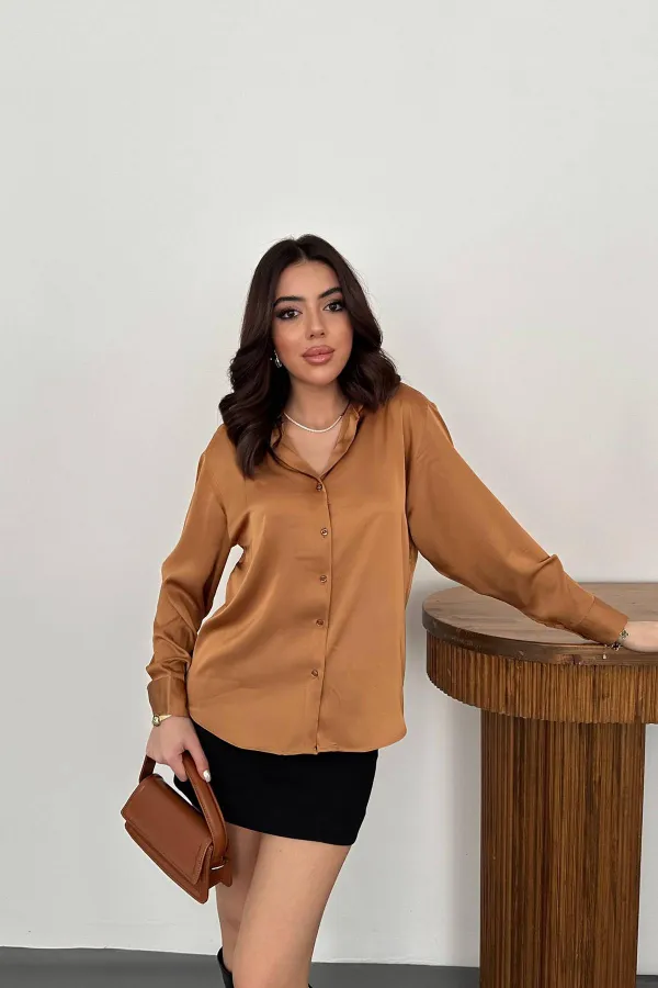 Chemise en satin de vison en gros