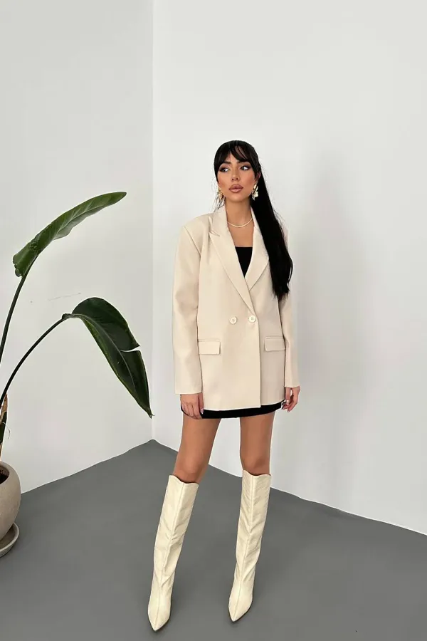 Veste blazer beige en gros