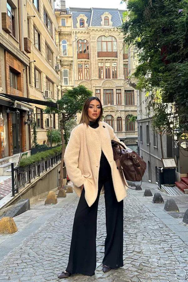 Toptan Camel Tüylü Yumoş Kaban