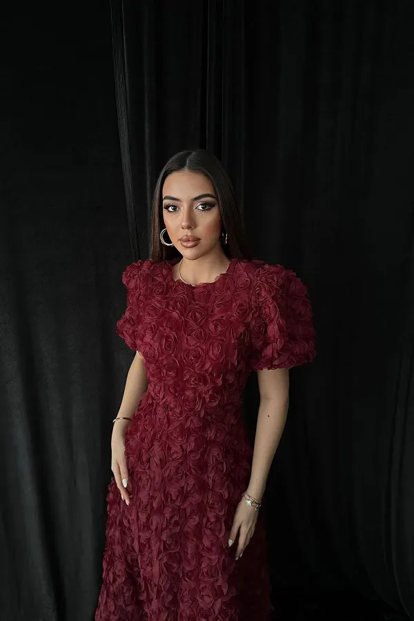 Robe rose bordeaux en gros