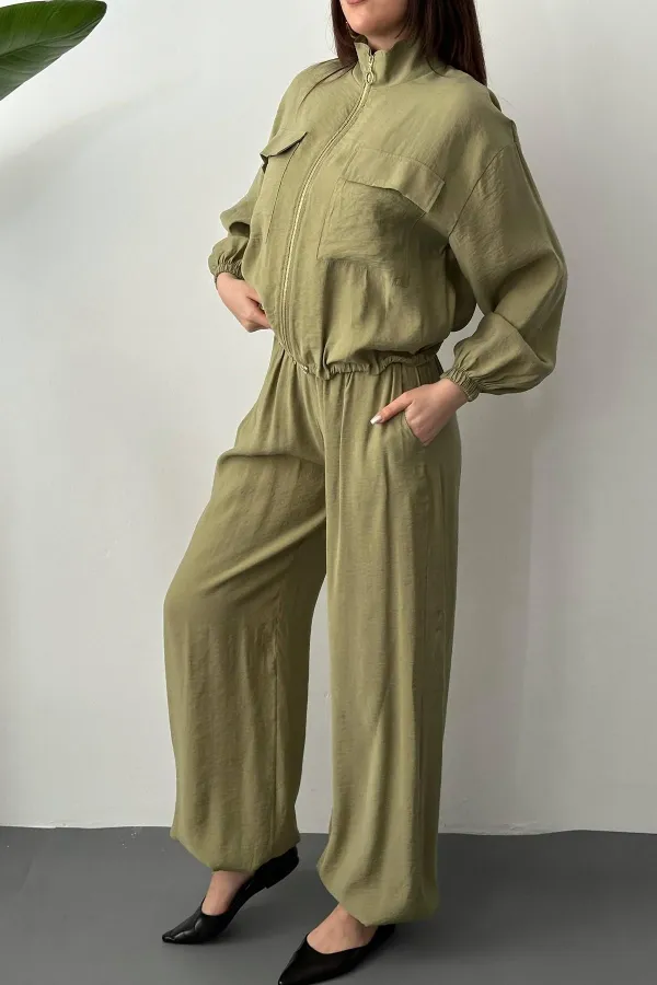 Toptan Olive İkili Modal Takım