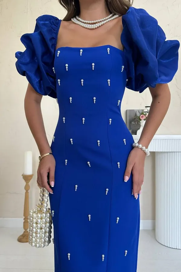 Robe à manches brodées Saxe en gros