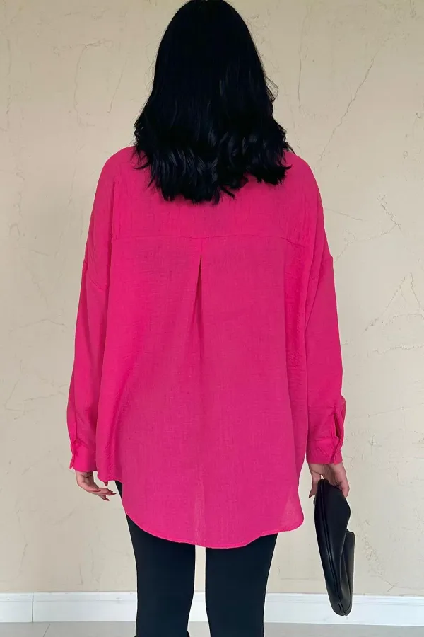Chemise fuchsia en gros