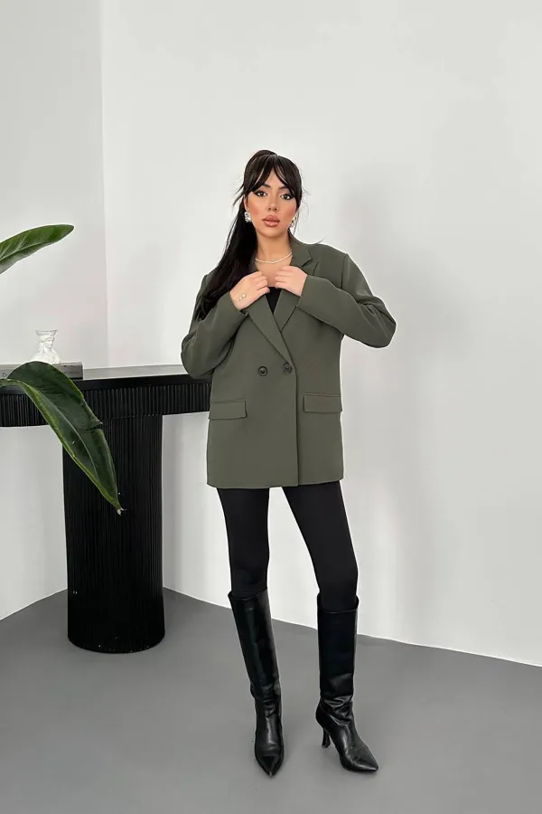 Veste blazer kaki en gros