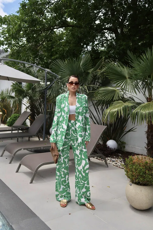 Ensemble veste et pantalon verts en gros