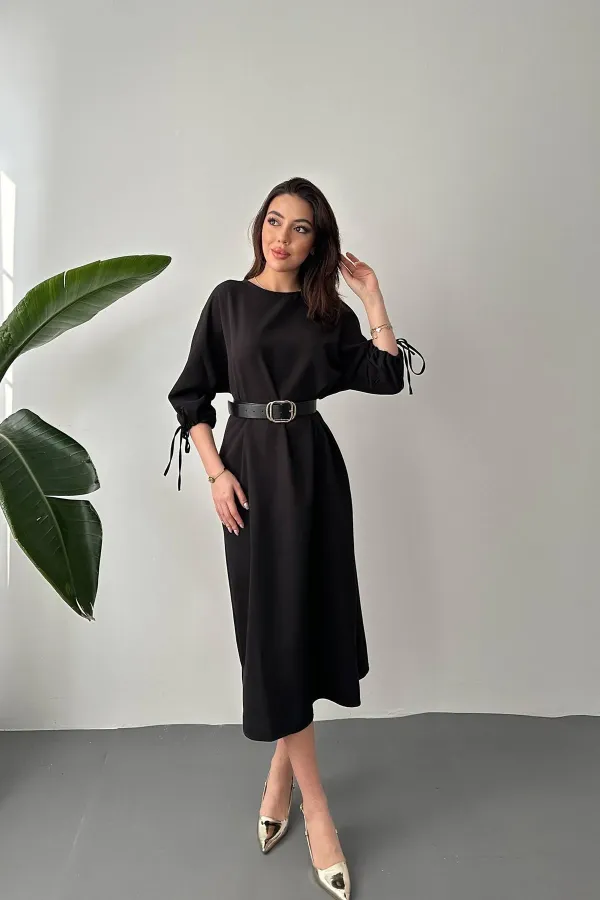 Robe fendue noire Topshop en gros