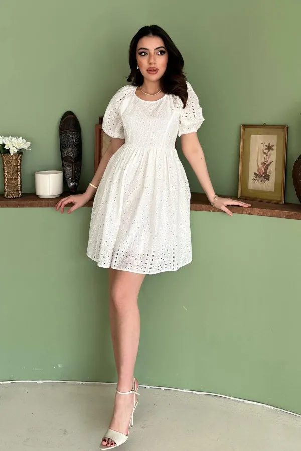 Robe en dentelle blanche en gros