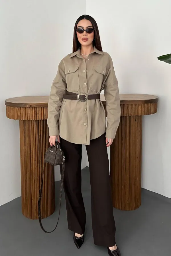 Toptan Vizon Gabardin Gömlek