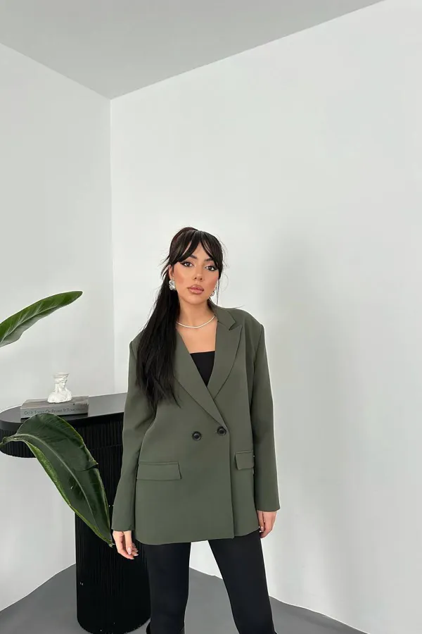 Veste blazer kaki en gros