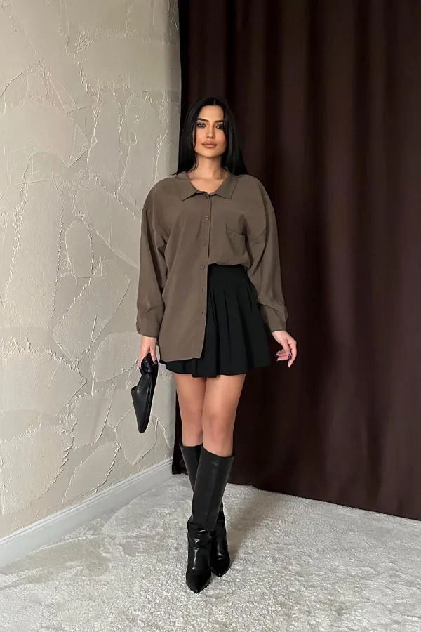 Toptan Haki Salaş Gömlek