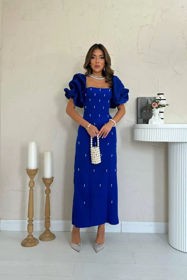 Robe à manches brodées Saxe en gros