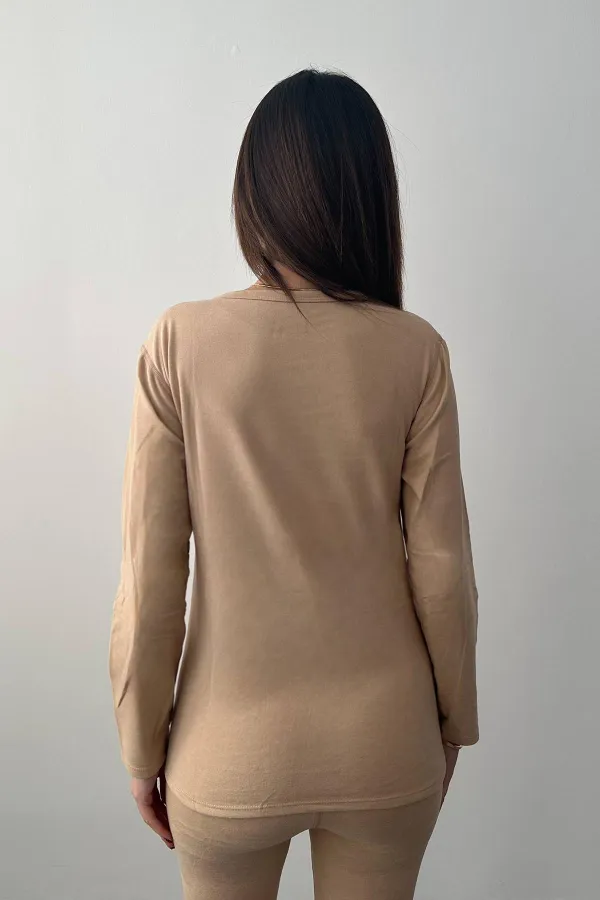 Toptan Bej Çift Taraflı Termal Takım