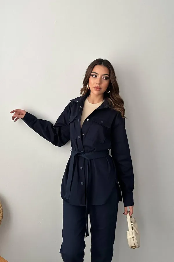 Toptan Lacivert Gabardin Takım