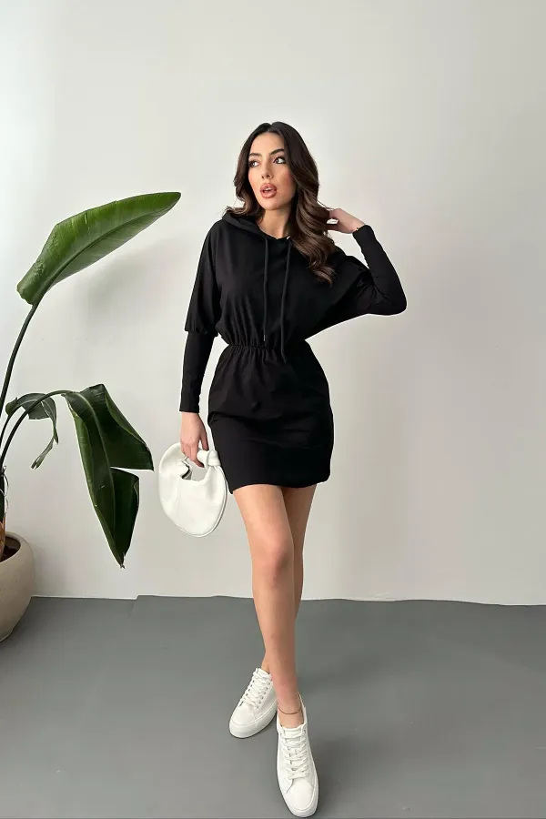 Toptan Siyah Sweatshirt Spor Elbise