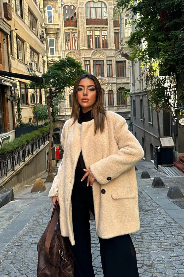 Toptan Camel Tüylü Yumoş Kaban
