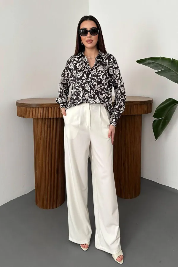 Toptan Siyah Desenli Gömlek