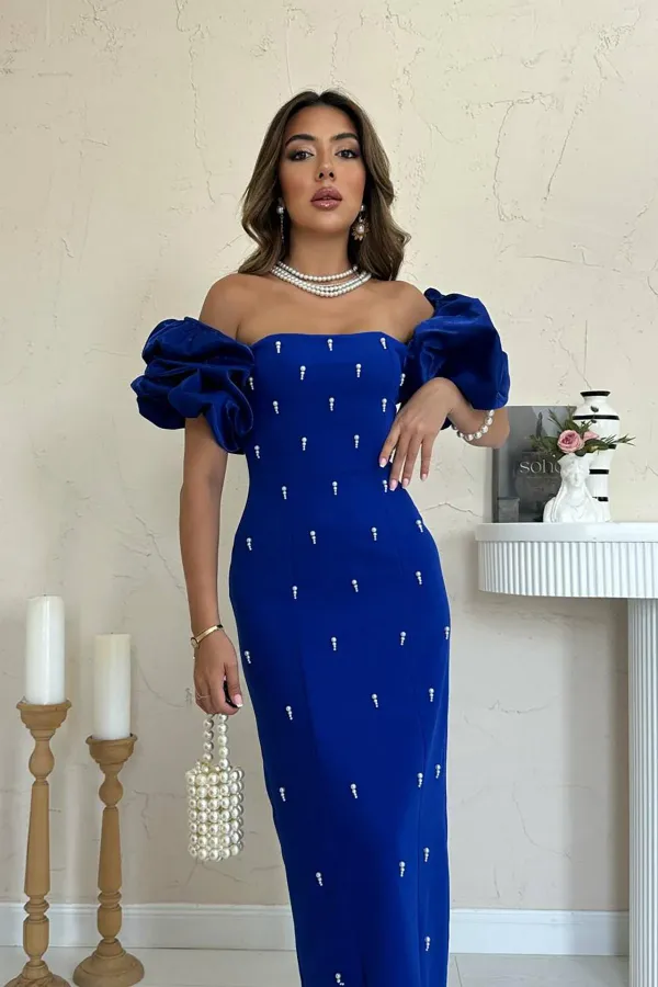 Robe à manches brodées Saxe en gros