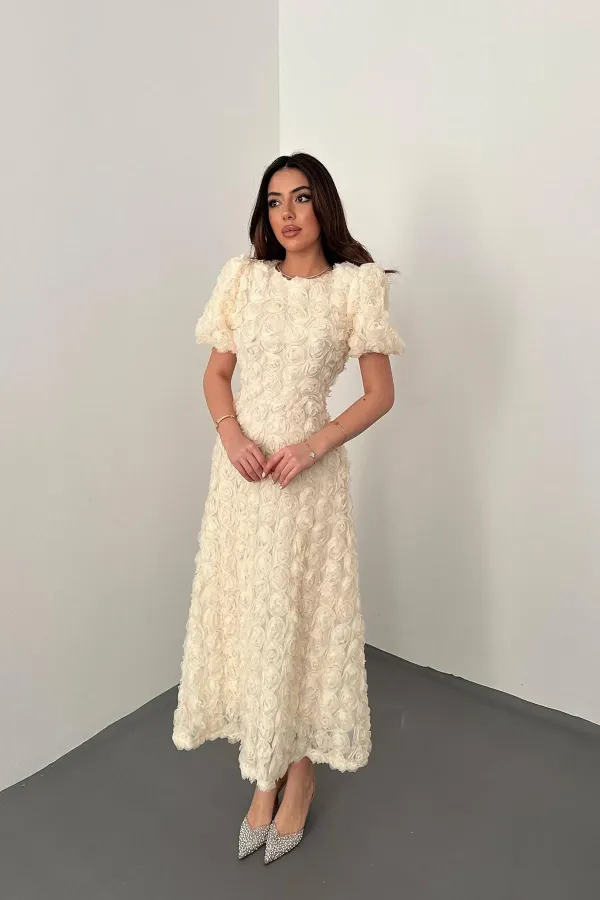 Wholesale Beige Rose Dress