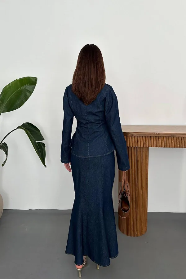 Ensemble bleu brut en gros