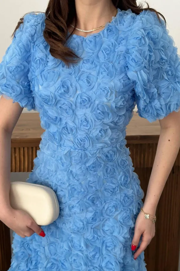 Wholesale Blue Rose Dress