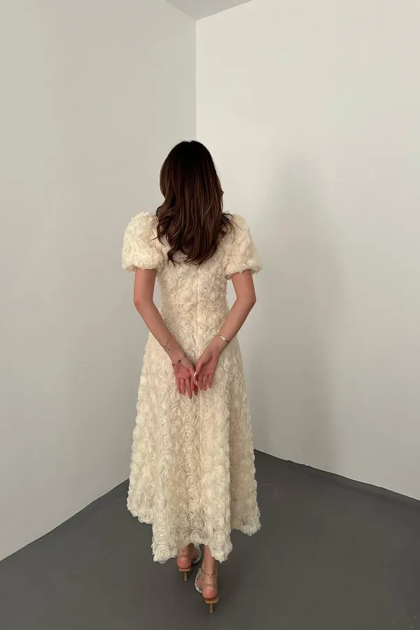 Wholesale Beige Rose Dress