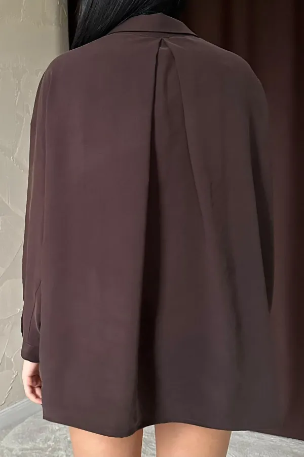 Chemise décontractée marron en gros