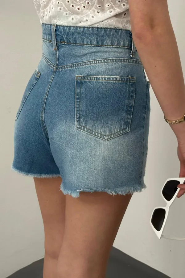 Short en jean bleu d'été en gros