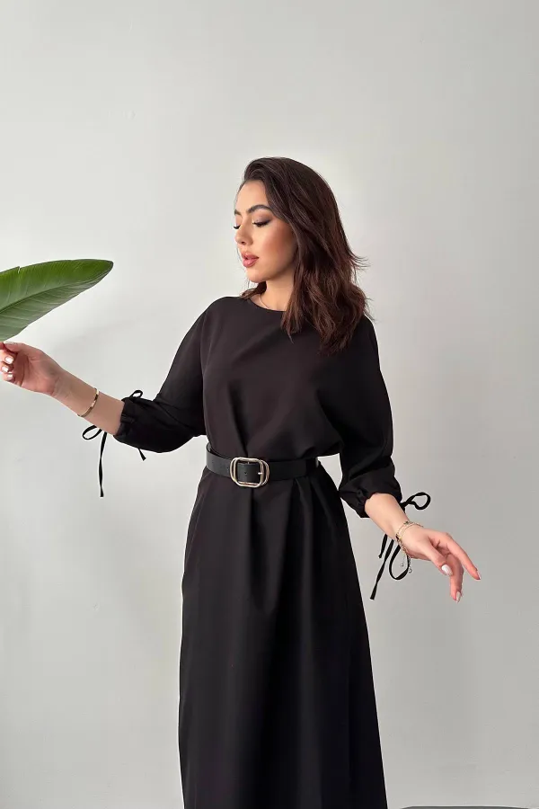 Robe fendue noire Topshop en gros