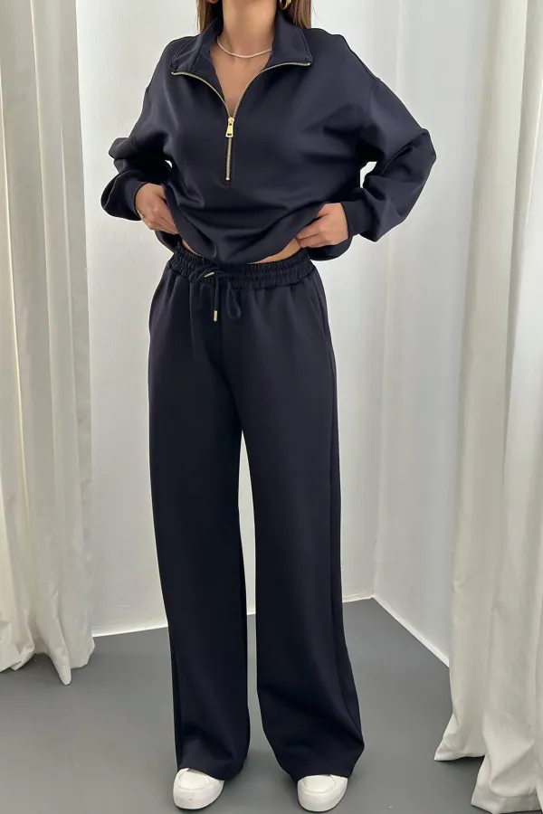 Combinaison de plongée bleu marine à fermeture éclair en gros