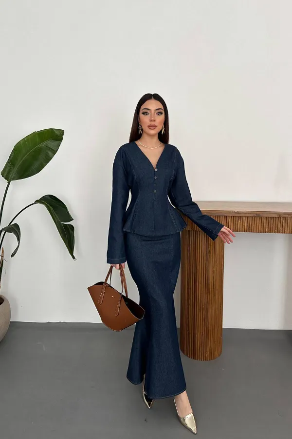 Ensemble bleu brut en gros