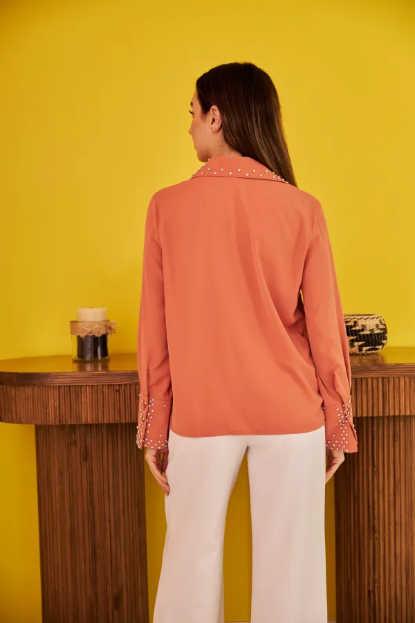 Chemise Jessica Stone à poignets larges en gros