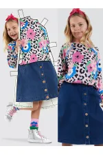 Girls' Midi Skirt, Boys' Denim Skirt