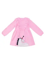 Robe rose à paillettes licorne pour fille