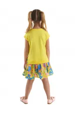 Robe de fille à fleurs jaunes