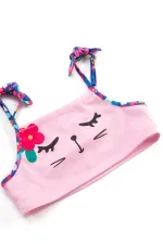 Bikini à fleurs pour fille chat